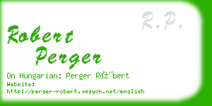 robert perger business card